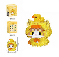 Ensemble de blocs de construction pour enfants Meow Woof, figurines d'animaux en micro-particules assorties, chats et chiens de dessin animé, jouet de puzzle