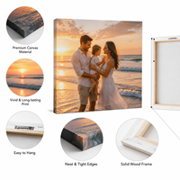 Personnalisez votre image sur toile, impression photo personnalisée, art mural avec cadre flottant pour la décoration de la maison, peinture sur toile de haute qualité
