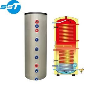 ヒートポンプ空気源500l温水貯蔵バッファタンク家庭用カスタム温水ボイラー