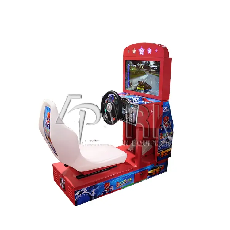Dalam Ruangan Hiburan Permainan Anak Mobil Balap Mesin Permainan Balapan Dioperasikan Koin untuk Permainan Anak