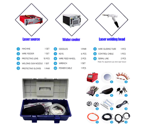 เครื่องเชื่อมเลเซอร์แบบพกพา1000W เครื่องเชื่อมเลเซอร์แบบใช้มือถือสำหรับงานเชื่อมอลูมิเนียมทองแดงสเตนเลสสตีล