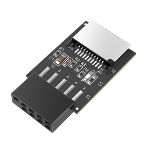 Phiên bản mới <span class=keywords><strong>USB</strong></span> 2.0 9pin Bảng điều khiển phía trước tiêu đề để Type-E nội bộ Adapter với 5V điện LED - Product Image 1