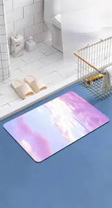 Maschinen gefertigter wasser absorbieren der gepolsterter Badezimmer teppich Wasch barer rutsch fester kunden spezifischer Gummi-Kieselalgen-Badezimmer teppich Bade matten