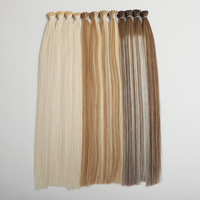 Extensions de cheveux humains russes alignées sur les cuticules, I-Tip, cheveux vierges Remy, lisses, fixation micro-attache, toutes les couleurs disponibles