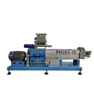 Three screw machine Automatic fresh meat pet food making extruder 1 ton per hour for dog food