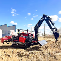 Tracteur chenillé chinois mini 15 CV, 25 CV, 35 CV pour rizières / vergers