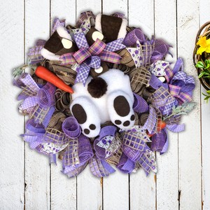 Dropship 2023 <strong>Easter</strong> Thief Bunny Butt <strong>Wreath</strong> With Ears Cartoon Bunny Shape Cute Decoration Ornaments <strong>Door</strong> Stickers Decor Ostern - Product Image 5