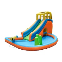 Toboggan aquatique gonflable géant commercial pour adultes, en PVC Oxford 420D, pour 5 à 10 passagers, utilisation intérieure/extérieure et résidentielle
