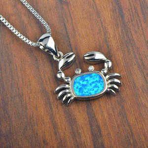 <strong>Hawaiian</strong> Crab Opal Pendant Necklace - Trendy Color Gem <strong>Jewelry</strong> Wholesale - Product Image 5