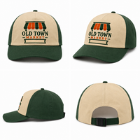 Casquette 5 panneaux à calotte basse, style urbain, avec étiquette tissée personnalisée en polyester/coton, pour les vendeurs de marché, faible MOQ et échantillonnage rapide
