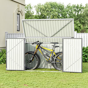DOUBLE STEEL <strong>WHEELIE</strong> <strong>BIN</strong> STORE OUTDOOR CUPBOARD BIKE GARDEN STORAGE DUSTBIN SHED - Product Image 6