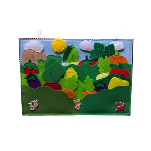 Yên tĩnh cảm thấy Veggie thực phẩm trang trại bàn trẻ em bận rộn Túi cảm thấy cắt Rau Trái Cây Montessori Đồ chơi toàn diện vườn giả vờ chơi - Product Image 2