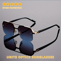 Lunettes de soleil OEM Fabricant Vente en gros de haute qualité Logo personnalisé Lunettes de soleil classiques à double pont rétro carré pour hommes
