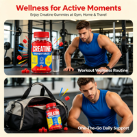 SYC BIO Créatine Monohydrate Gummies Bien-être Musculaire Complément Quotidien 60 Unités Fraise 1250mg Vente en Gros Marque Privée