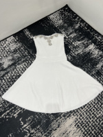 Robes maxi élégantes blanches à manches courtes avec ceinture, vente en gros de mode haut de gamme