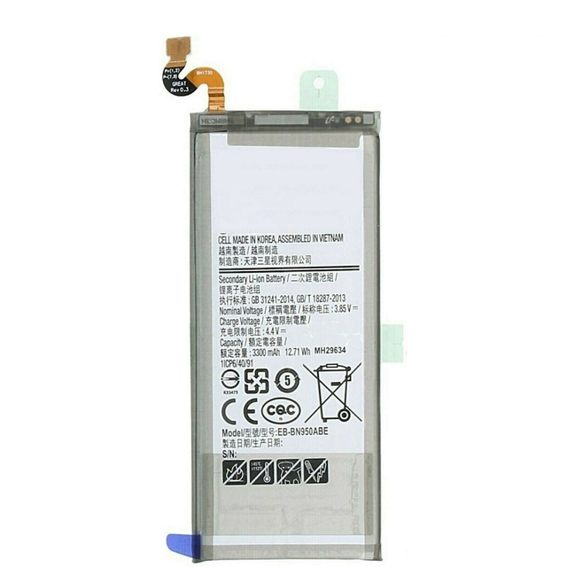 For Samsung Galaxy Note 8 Internal Battery EB-BN950ABA Replacement 3300mAh