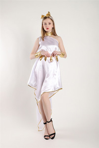 Vestido Fluido Irregular de Alta Calidad para Mujer, Estilo Diosa Griega, para Carnaval, Fiesta, Halloween, Falda Blanca con Accesorios para la Cabeza - Product Image 5