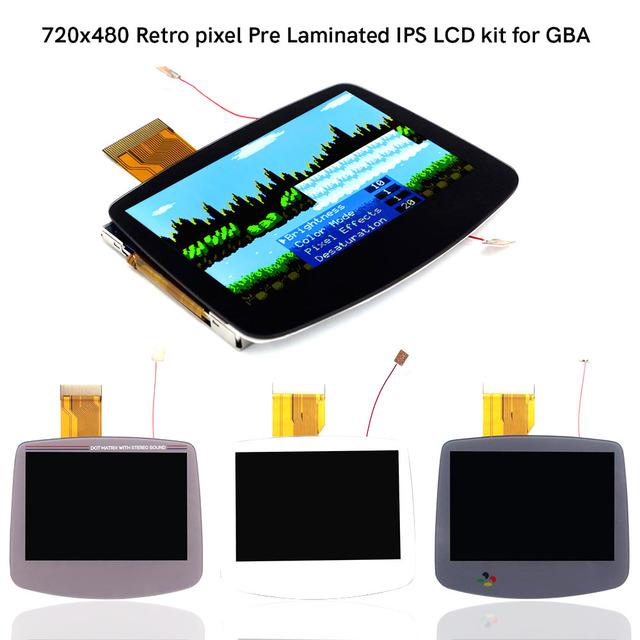 Hispeedido For GBA IPS LCD V5 Laminated Drop In 720X480 Backlight Backlit Retro Pixel KIT For Game Boy Advance GBA