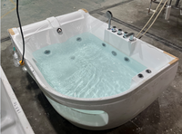Baignoire autoportante intelligente de luxe pour hôtel et gîte, 2 personnes, multifonctionnelle, avec fonction de surf, chauffée et à bulles, ambiance relaxante