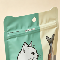 Sachets personnalisés en nylon, BOPP et feuille d'aluminium imprimés par gravure, réutilisables, haute qualité, pour aliments pour animaux de compagnie, friandises spéciales pour chiens et chats