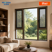 Ventana Abatible de Marco Delgado, Sistema de Vidrio y Aluminio para Interiores de Apartamentos Minimalistas