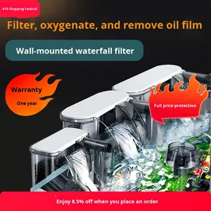 Pequeña pecera montada en la pared, filtro de máquina tres en uno integrado, bomba de agua de circulación, generador de oxígeno, accesorios para acuario - Product Image 6