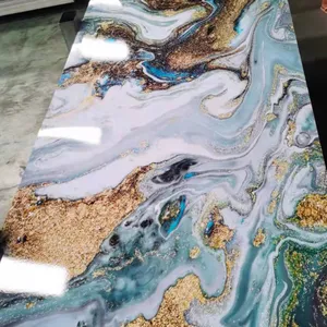 Pvc sheet factory custom 3D printing pvc wall sheets uv marble pvc sheets for sale