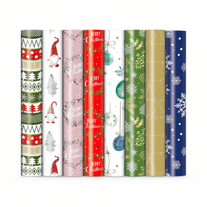 Classic Christmas Wrapping Paper 2mx70cm Roll Set Holiday Gift <b>Wrap</b> for Festive Season - Product Image 2