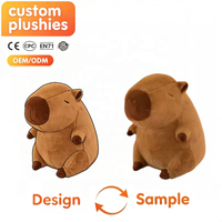 Peluche Capybara Mignonne, Douce et Moelleuse, Animal en Peluche Porc de l'Eau, Vente en Gros, Fabricant de Peluches Personnalisées, Peluche pour Enfants