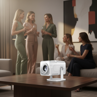 Projecteur LCD LR HCS350 Home Theater 1080P 4K compatible Android 11 3D, portable, double bande WIFI, avec 240 lumens et 1 Go de RAM