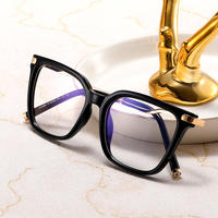 MS 81536 2024 Nouvelles femmes TR90 + Monture de lunettes en métal Lunettes optiques anti-lumière bleue Lunettes colorées brillantes Design Logo personnalisé