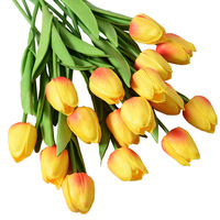 Bunga Tulip Mini PU Premium Buatan Tangan untuk Dekorasi Rumah, Pernikahan, Restoran & Hotel, Bunga Plastik Buatan Tangan Buatan China