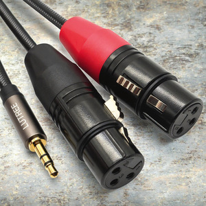 Câble répartiteur en Y <span class=keywords><strong>XLR</strong></span> femelle vers <span class=keywords><strong>jack</strong></span> 3,5 mm non équilibré, gaine PVC, <span class=keywords><strong>mini</strong></span>-<span class=keywords><strong>jack</strong></span> 1/8 pouce TRS stéréo, pour interconnexion audio, microphone et applications automobiles - Product Image 3
