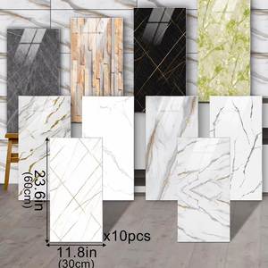 Papel Tapiz Autoadhesivo 3D de PVC, Impermeable y Resistente a la Humedad, Panel de Pared para el Hogar, Simulación de Mármol, Adhesivo para Azulejos - Product Image 2