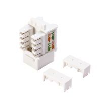 Jack Keystone RJ45 Cat6 UTP Tanpa Pelindung dari Baja Anti Karat & Plastik untuk Pelat Dinding & Panel Patch