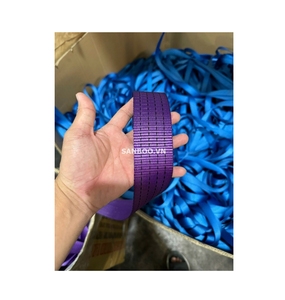 สลิงโพลีเอสเตอร์สายรัดสีม่วงขนาด5ซม. ทนต่อการขัดถูทนต่อการขัดถูความสามารถในการยก4ตัน - Product Image 1