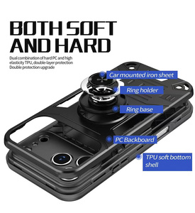<span class=keywords><strong>Coque</strong></span> de protection pour béquille à anneau rotatif à 360 ° pour <span class=keywords><strong>OnePlus</strong></span> Nord 5 Nord CE5 13T 13 <span class=keywords><strong>Pro</strong></span> 13R PC + <span class=keywords><strong>coque</strong></span> TPU - Product Image 4