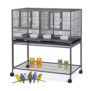 USMILEPET ODM OEM Bird Cage 1/<strong>2</strong>/<strong>3</strong>-Combo Stacker Center Divided Breeder Breeding Bird Flight Double Rolling Cage - Product Image 1