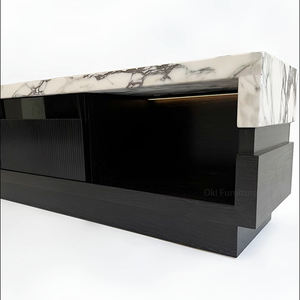 โต๊ะ<span class=keywords><strong>ว</strong></span>างที<span class=keywords><strong>ว</strong></span>ีหินอ่อนทันสมัย พร้อมที่เก็บของและ<span class=keywords><strong>ชั้น</strong></span><span class=keywords><strong>ว</strong></span>างโลหะ สำหรับห้องนั่งเล่น ห้องนอน เฟอร์นิเจอร์บ้าน รองรับที<span class=keywords><strong>ว</strong></span>ีขนาด 65 นิ้วขึ้นไป - Product Image 4