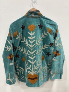 Unisex Spring <b>Jacket</b> Ethnic Luxury Outerwear Indian Suzani Embroidery <b>Velvet</b> <b>Jacket</b> Suzani Boho Coat for Trendy Layering - Product Image 5
