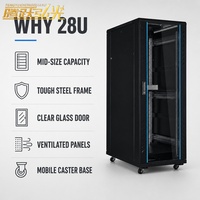 Kabinet Server Jaringan Tipe Lantai 600*900*1400mm Kabinet Baja Anti Karat Tebal untuk Dinding Rumah