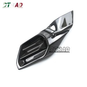 Cache d'admission d'air avant en fibre de carbone noir brillant pour moto <span class=keywords><strong>KAWASAKI</strong></span> <span class=keywords><strong>H2</strong></span> <span class=keywords><strong>H2R</strong></span> 2015-2023, protection de remplacement d'origine - Product Image 5
