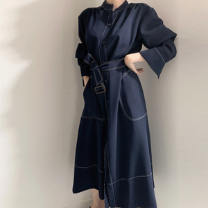 <span class=keywords><strong>Abito</strong></span> da Donna All'ingrosso Primavera Autunno 2026 Elegante di Carattere in Stile Coreano Largo a Maniche Lunghe con Taglio ad A - Product Image 4