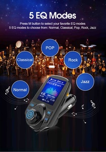 Nhà Máy Tư Nhân Bluetooth 5.0 Điều Biến Sạc Xe Hơi 2.4A Kép USB <span class=keywords><strong>MP3</strong></span> Máy Nghe Nhạc Không Dây Đài Phát Thanh <span class=keywords><strong>FM</strong></span> Transmitter 1.8 Inch TFT Hiển Thị - Product Image 4