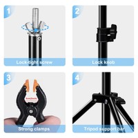 Supporto per Sfondo Fotografico Regolabile in Metallo 2*3M Marca HKLP, Attrezzatura da Studio di Origine Cinese