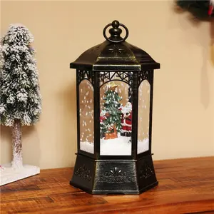 musical snow lamp Christmas lantern with music snow lantern for Xmas