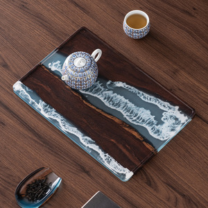 Wooden Dry Brewing Tray Square Durable Household Kung Fu <b>Tea</b> <b>Set</b> Accessory - Product Image 3
