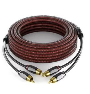 Fully shielded pure copper gold-plated 2RCA <b>amplifier</b> <b>car</b> audio cable - Product Image 2