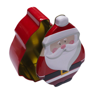Boîte décorative de Noël créative en forme de <span class=keywords><strong>pingouin</strong></span> en fer blanc de qualité alimentaire, écologique, recyclable, finition brillante/mate, avec couvercle et base métalliques - Product Image 3