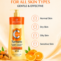 Fabricant de lotion 500ml Biologique Hydratation Profonde Nourrissante Vitamine C Curcuma Éclaircissant Produits de Soin pour Peaux Africaines